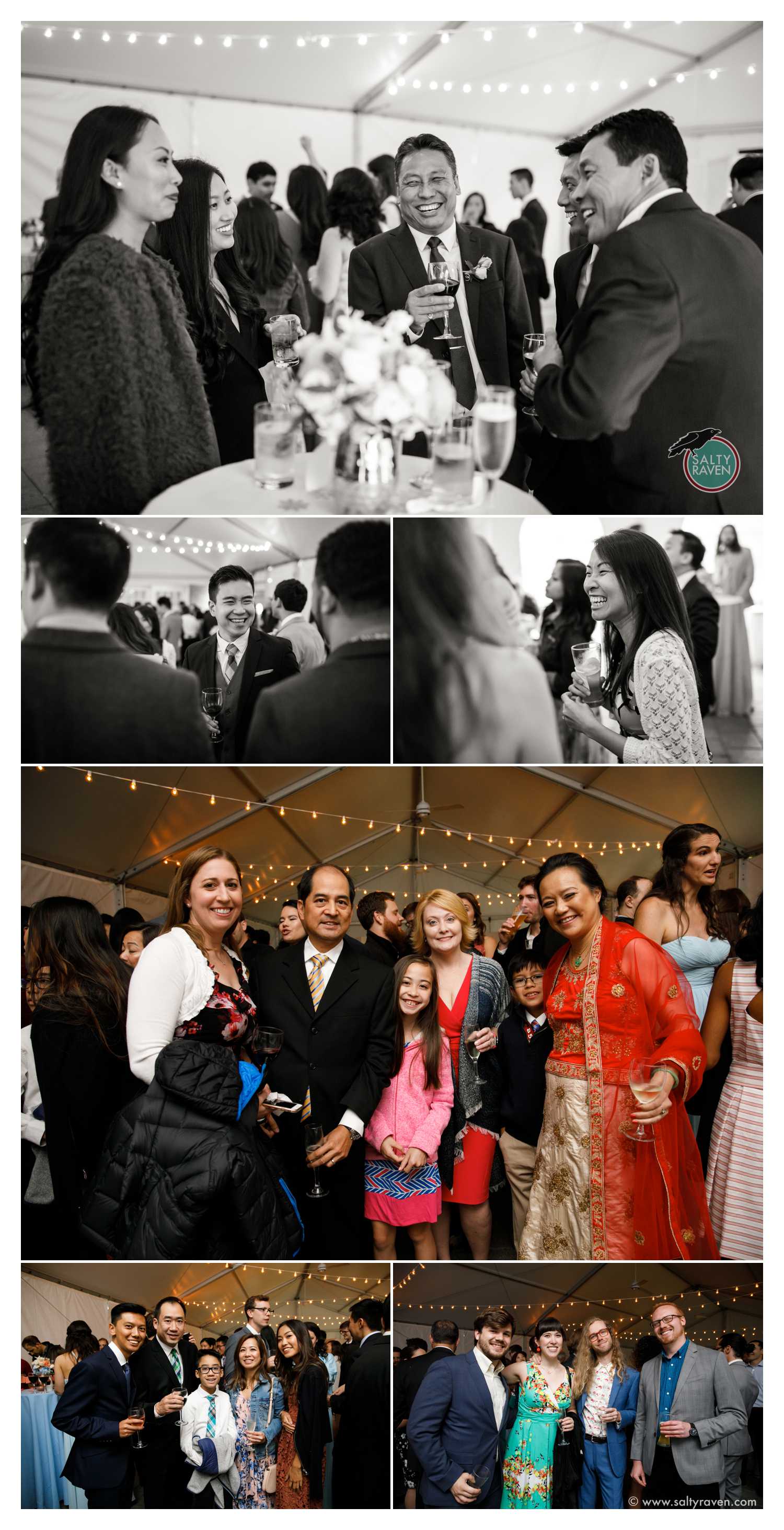 Guests enjoy cocktail hour and pose for photos.