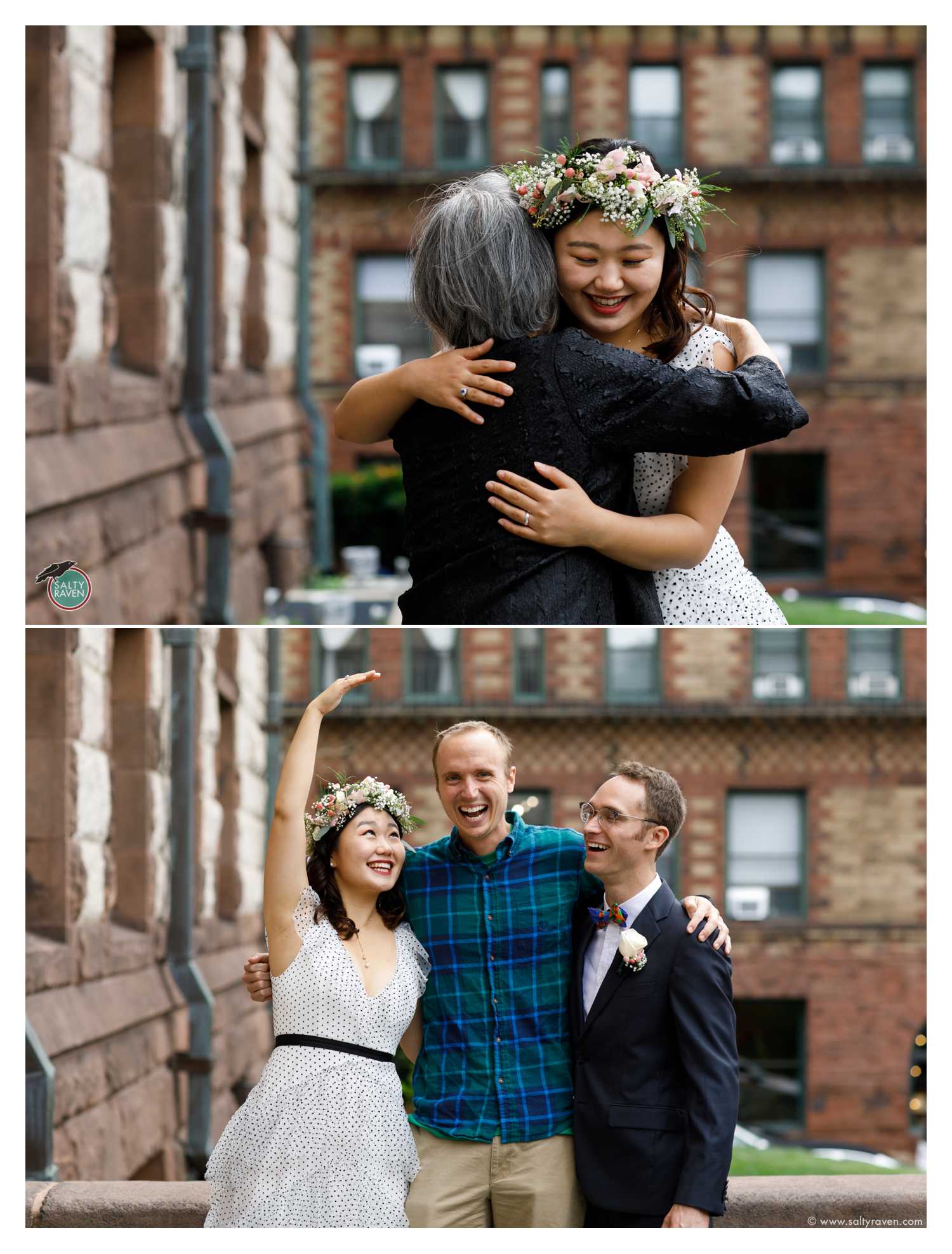 A few more portraits were taken outside the door of Cambridge City Hall